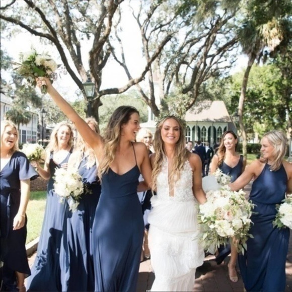 Show me your Mumu Hacienda Navy Dress XS - Picture 1 of 14